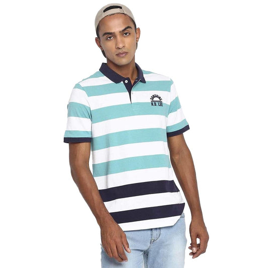 Lee Men's Regular T-Shirt (LMTS001153_Blue M)