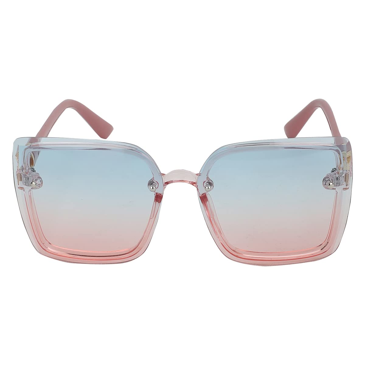 Carlton London Women Square Clear One Size Casual Winter Wear Acetate Frame UV Protected Lens Sunglasses M