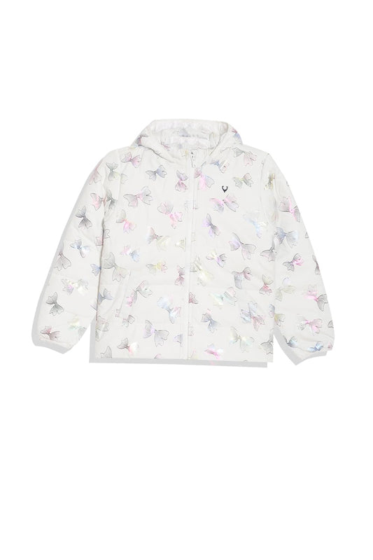 Allen Solly Girl's A-Line Coat (AGJKERGFQ31539_White