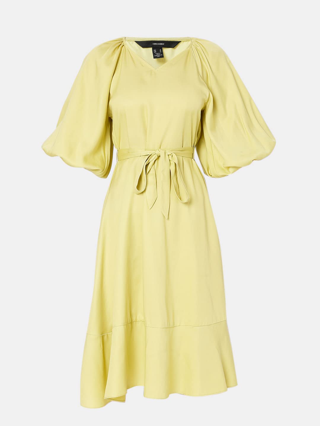 Vero Moda Women's Rayon A-Line Knee-Length Dress (118273202- Celery_M) Green