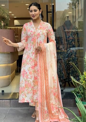 Cicica Salwar Suits For Women's | Anarkali Suit | Kurta With Pant & Dupatta For Women | Cotton Kurti Set For Woman | Kurtis With Palazzo & Dupattas | Ethnic Motifs | Wedding