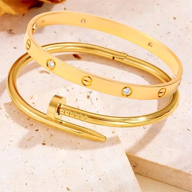 MEENAZ bracelet for Women Evil Eye Bangles for women Anti Tarnish Stylish Adjustable Bracelet for girls Rose gold Kada for Women Accessories Jewellery for Women Girls friendship rakhi gift for sister