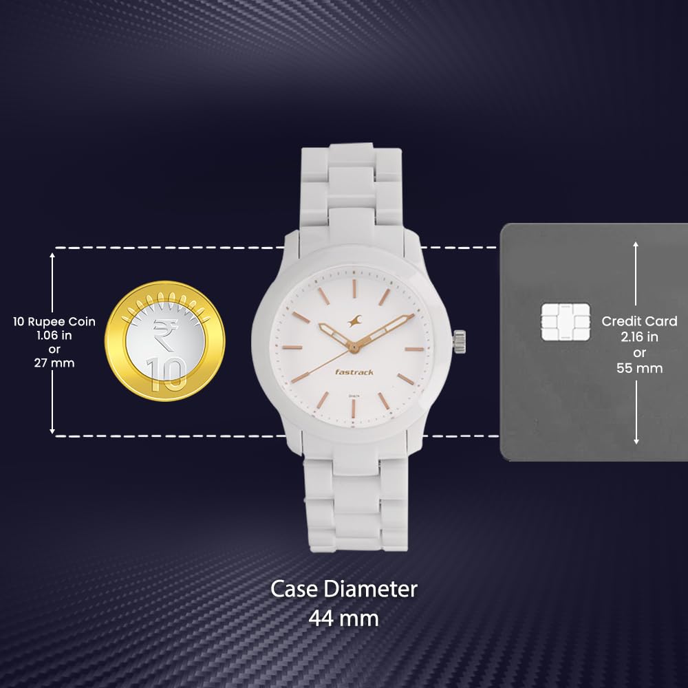 Fastrack Trendies Analog White Dial Women's Watch NM68006PP02/NN68006PP02