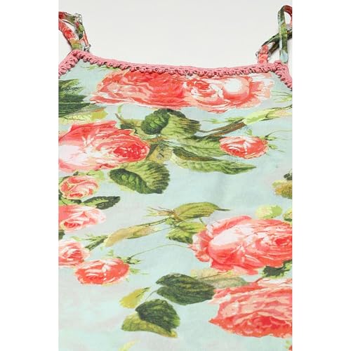 BIBA GIRL PRINTED A Line KID(KW4983_TURQUOISE_11)