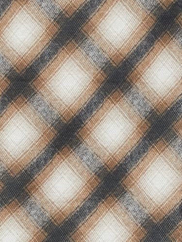 Max Women Checked A-line Midi Skirt (Beige_XXL)