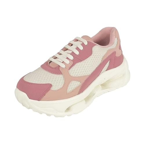 tresmode Sewd Pink Women's Sneakers in Size 6 UK / 39 EU