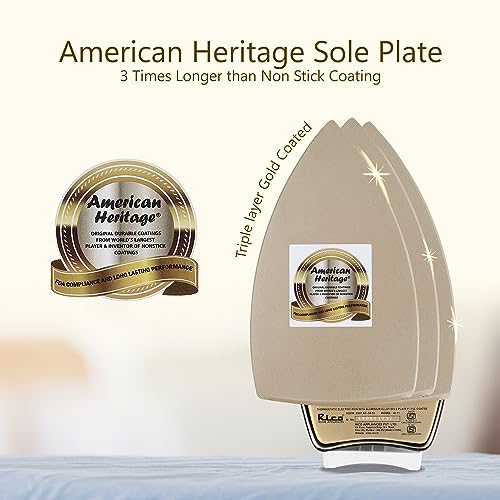 Rico 1000W 2KG Heavy Weight Dry Iron With 2 Years Replacement Warranty | Japanese Quick Heat Technology with Advance Sole Plate Iron Press | Shock Proof Iron Box for Clothes | Made In India - AI13