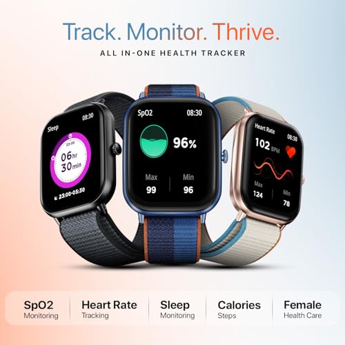 Fire-Boltt Newly Launched Ninja Call Pro Max Nyluxe Smart Watch 2.01 inch Display, Bluetooth Calling, 120+ Sports Modes, Health Suite, Voice Assistance (Charcoal Grey)