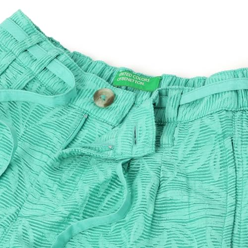 United Colors of Benetton Textured Regular Fit Shorts (Size:1Y)-25P4COTSRFS2I9021Y Green