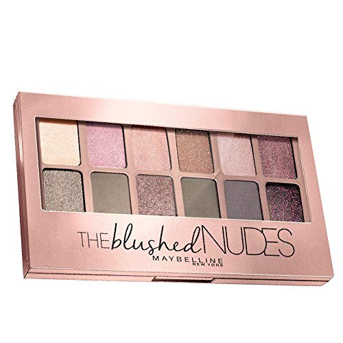 Maybelline New York Eyeshadow Palette, 12 Highly Blendable Shades, Matte and Sheen Colours, The Blushed Nudes, 9g