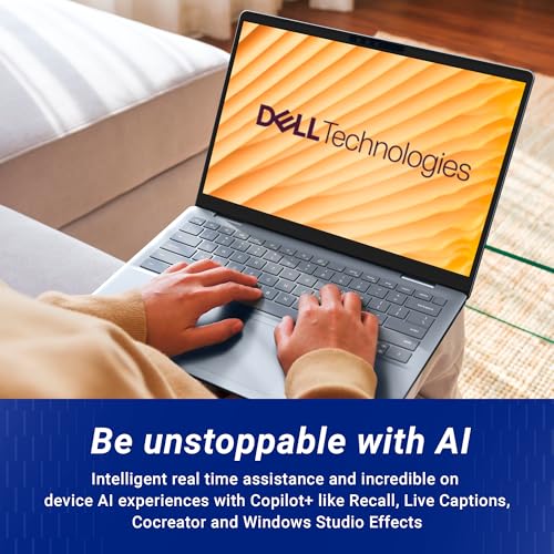Dell 14 Smart Choice, AMD Ryzen5 AI 340 Processor, 16GB LPDDR5X, 512GB SSD, FHD+, 14"/35.56cm, Win 11, MSO'24, Ice Blue, 1.52 Kg, [Dell 14], 300 Nits IPS, Backlit + FPS Keyboard, AI Powered Laptop