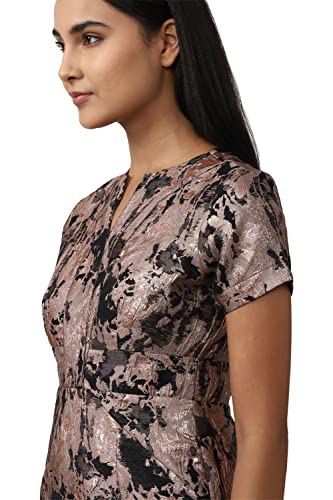 Van Heusen Women's Polyester Classic Mini Dress (VWDRERGFB87202_Multi Multicolour