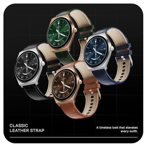 Fire-Boltt Phoenix Nova Smartwatch 1.43” Slim Super AMOLED Display, 466x466 Pixel Always-On Display, Bluetooth Calling, Health Tracker for Men & Women Imperial Gold