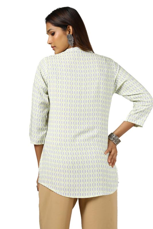 Soch Womens Yellow Rayon Abstract Print Tunic