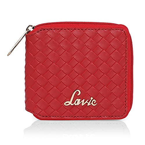 Lavie Women's Bot Pro Compact Zip Around Wallet Red Ladies Purse Handbag
