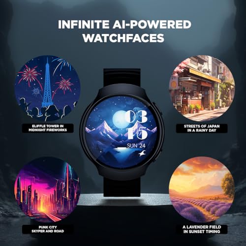Fastrack VOX CirQ Smart Watch with AI Chat & AI Watchfaces, 1.38” TFT Display, Ripple Design, BT Calling, 24/7 Health Suite, SpO2, HRM, Sleep Tracking, IP68 Water Resistant - Forest Green
