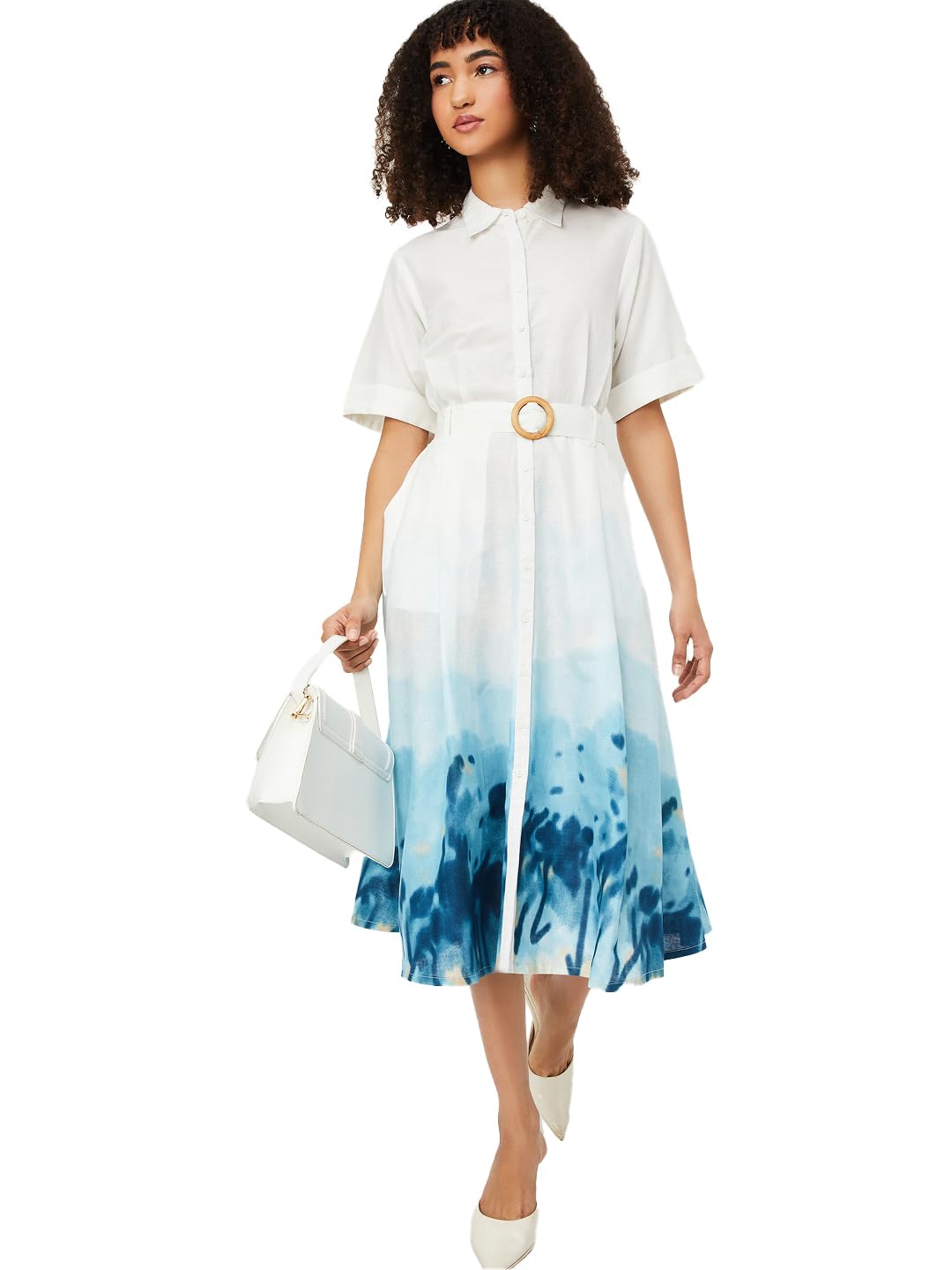 Max Women's Cotton A-Line Below The Knee Dress