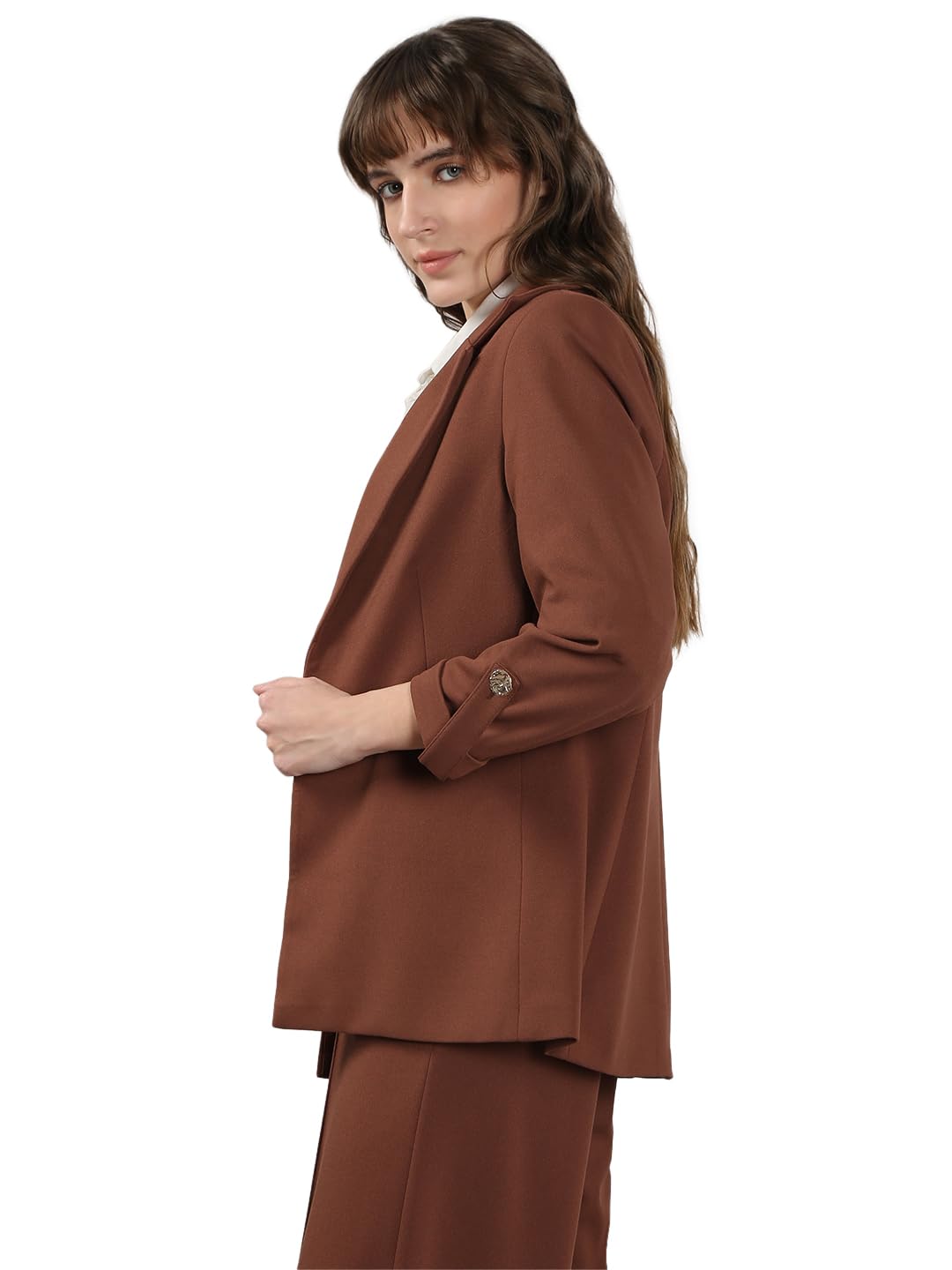 VERO MODA Women's Regular Fit Brown Blazer