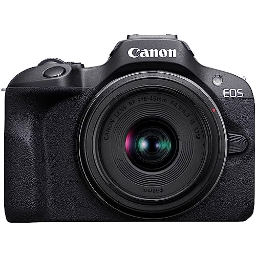 Canon EOS R100 Mirrorless Camera with 18-45mm Lens Bundled with 64GB Memory Card & Camera Bag (3 Items)