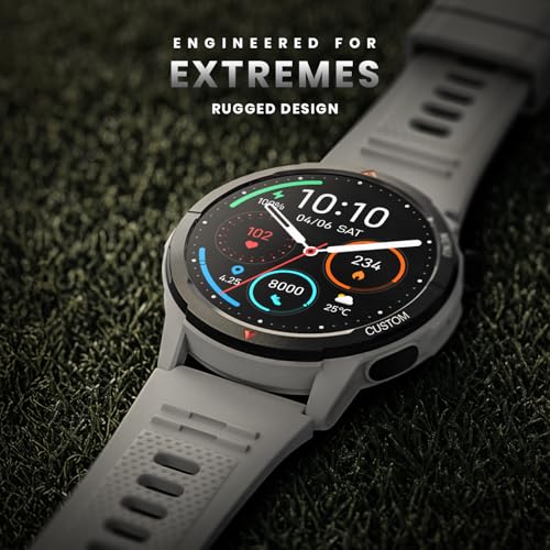 Noise Endeavour 2 (Smartchoice) Rugged Smart Watch – 1.46″ AMOLED Display, Built-in GPS, ABC Sensors, Up to 7-Day Battery, 5ATM Water Resistance, AI, Strava Integration, for iOS & Android (Jet Black)