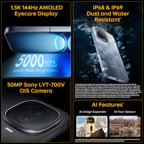 iQOO 15R (Triumph Silver, 8GB RAM, 256GB Storage) | Snapdragon® 8 Gen 5 Processor | India’s Slimmest Smartphone in 7600mAh Battery* | Segment's Most Stable 144FPS Gaming*