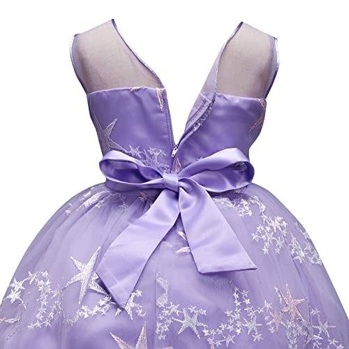 Hopscotch Girls 0 Party Fit And Flare Knee-Length Dresses In Lavender Color For Ages 4-5 Years