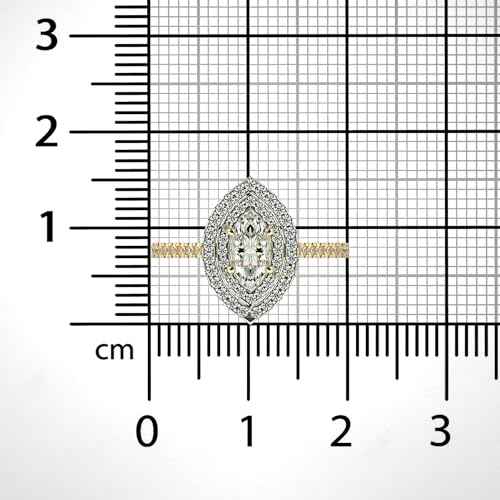 VALANOVA Hallmarked 14K Gold & Certified Lab Grown Diamond 0.87cts | Ring For Women's/Girls | Stylish & Elegant | VGR0467M | Ring Size: 13
