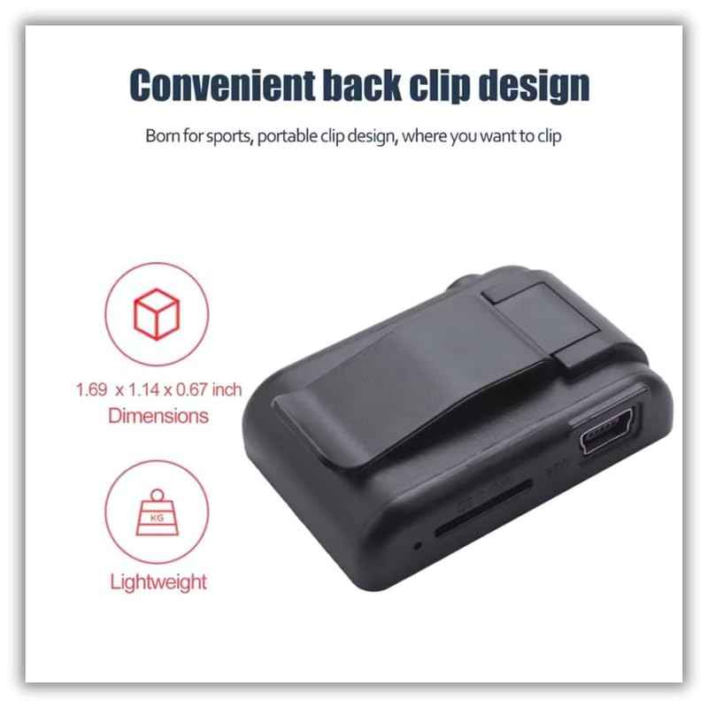 Drumstone 𝟏𝟓 𝐘𝐄𝐀𝐑𝐒 𝐖𝐀𝐑𝐑𝐀𝐍𝐓𝐘 MP3 Portable Mini Music Player, MP3 Back Clipwith Earphone,Card Slot, Mini Audio mp3 Card not included