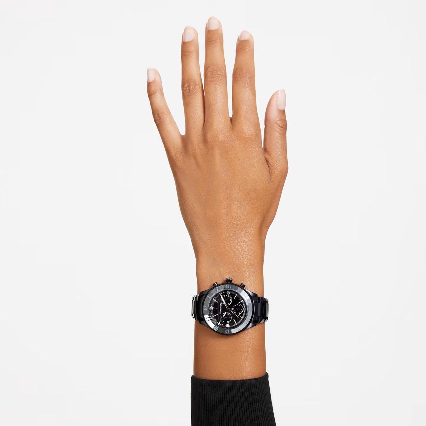 Swarovski Watch, Swiss Made, Metal Bracelet, Black, Black Finish 5641393