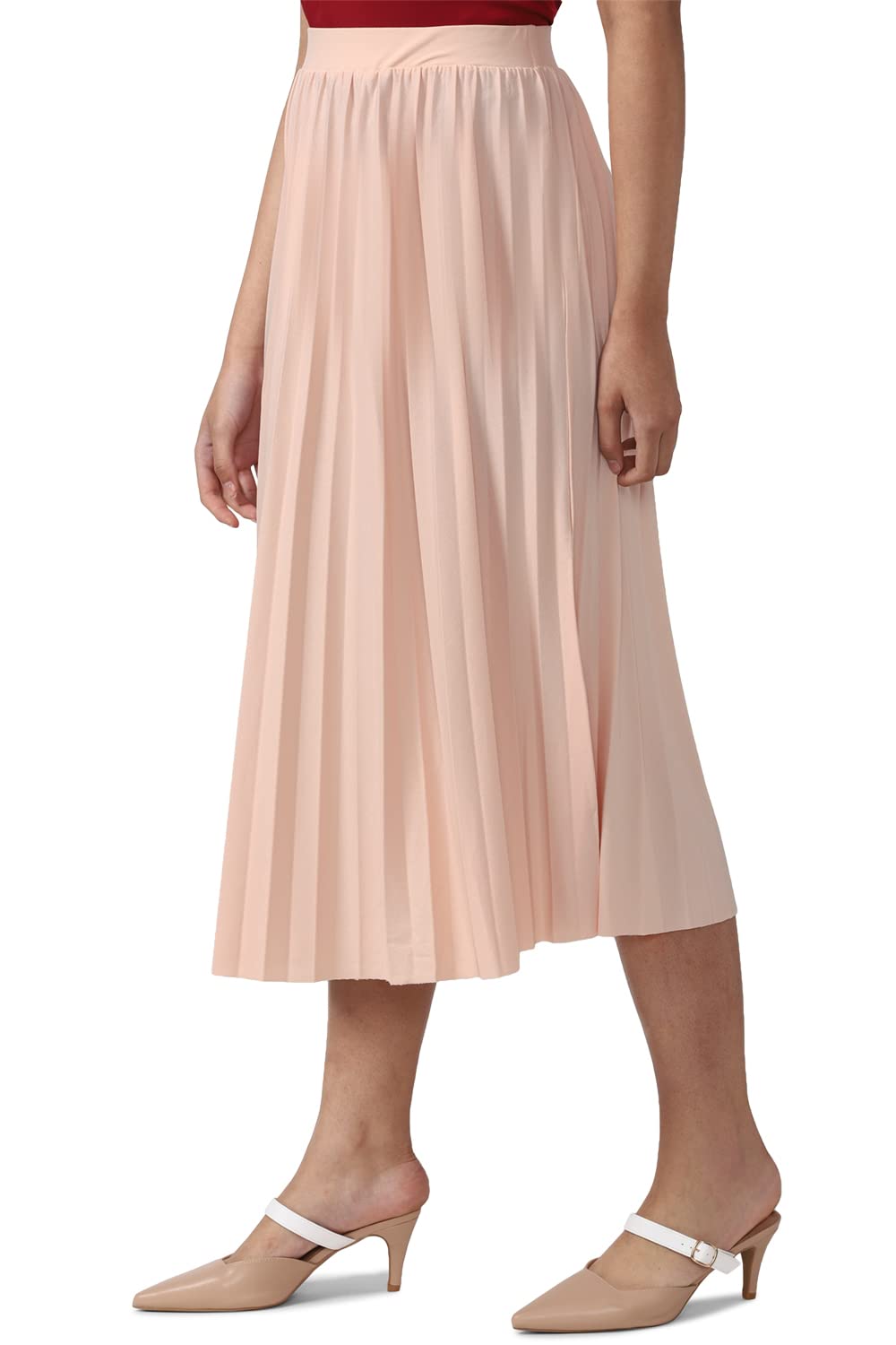 Van Heusen Cotton Western Skirt Peach