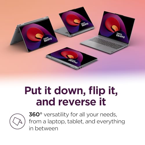IdeaPad 5 2-in-1-2024 - Professional Laptop - Fingerprint Sensor - 16" WUXGA IPS Display - 16GB Memory - 512GB SSD Storage - AMD Ryzen™ 7 8845HS - Windows 11 Home -Luna Grey