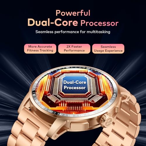 Itel Unicorn Max Smartwatch with 1.43" AMOLED Display, 1000 Nits Brightness, AI Voice Assistant, Bluetooth V5.3, IP68 Waterproof, 200+ Watch Faces, 100+ Sports Modes (Copper Gold)
