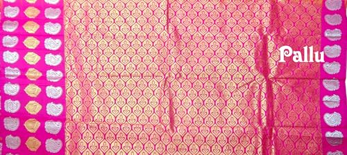 SREE KUMARAN Women's Kanchipuram Kubera Brocade Silk Pure Pattu Sarees With Blouse (VSK437-7)
