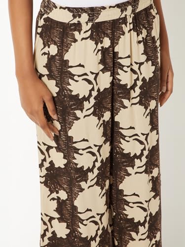Max Women Floral Print A-line Kurta Set (Brown_M)