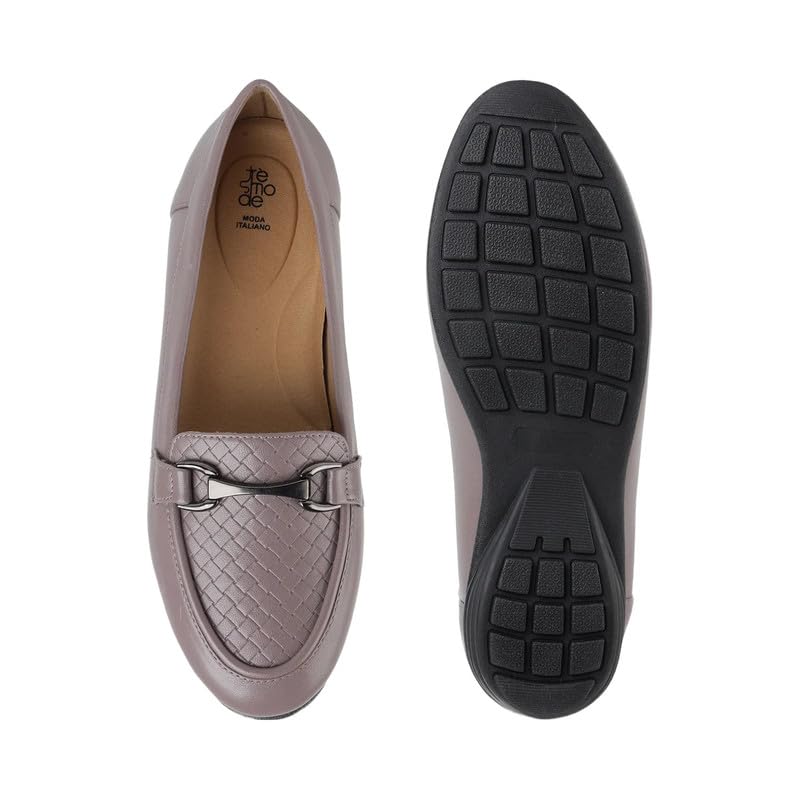 tresmode MOR Grey Women's Casual Loafers in Size 7 UK / 40 EU