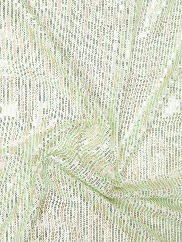 Kalyan Silks Pista Green Sequence Work Fancy Saree