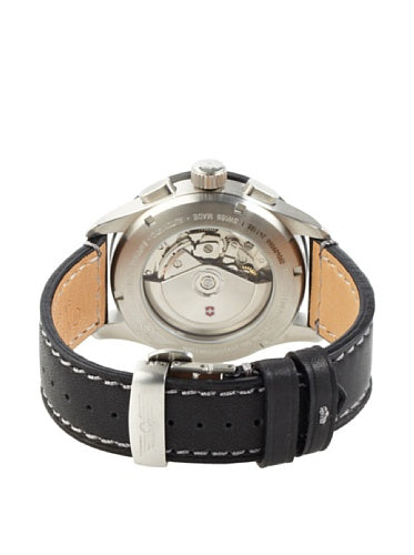 Victorinox Swiss Army Men's 241188.1 Airboss Mach VI Black/Blue Leather Watch