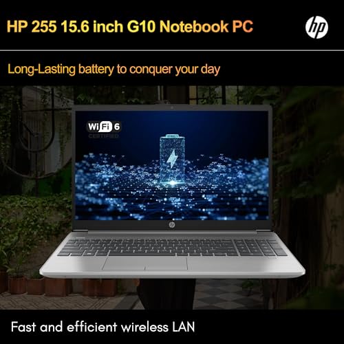 HP 255 G10 Laptop for Home or Work, 16GB RAM DDR5, 512GB SSD, 15.6" Full HD, Ryzen 3 7335U (Beats Intel i5-1135G7), HDMI, USB-C, Windows 11