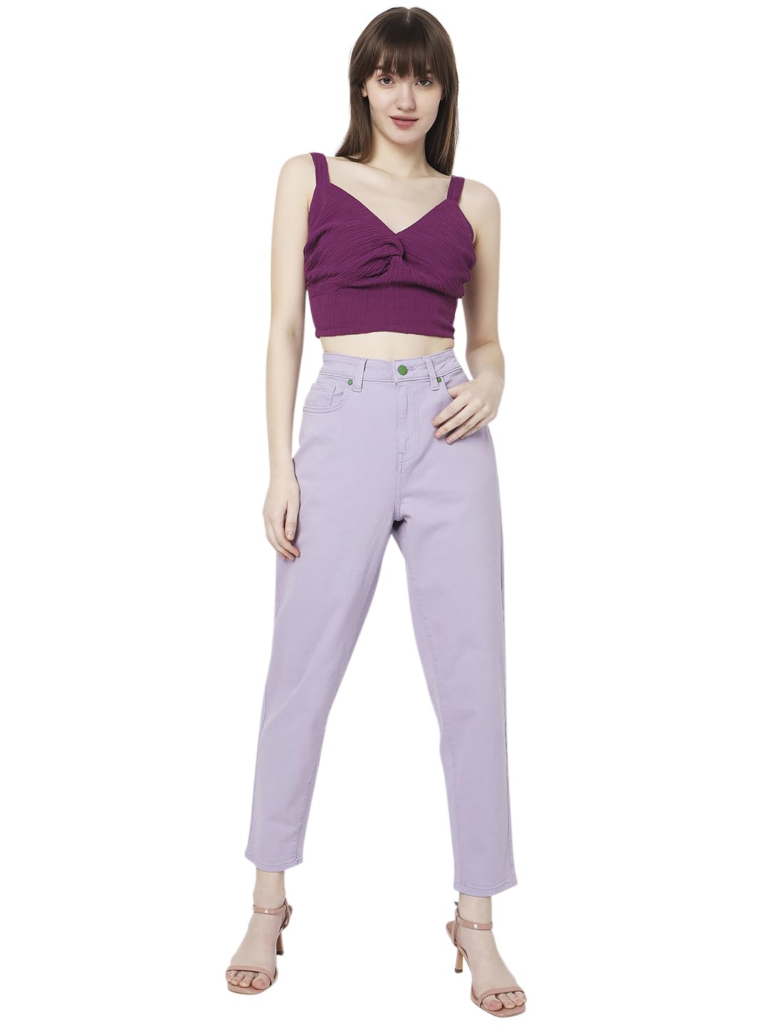VERO MODA Women's Slim Jeans (10298061-Pastel Lilac_Pastel