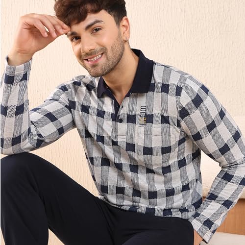 Sweet Dreams Men Checks Pyjama Set