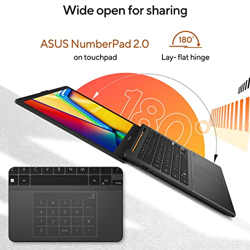 ASUS Vivobook Go 14, AMD Ryzen 3 7320U, 8GB RAM, 512GB SSD, FHD 14", Windows 11, Office Home 2024, Mixed Black, 1.38 kg, E1404FA-NK3325WS, AMD Radeon iGPU, M365 Basic (1Year)*, Thin & Light Laptop
