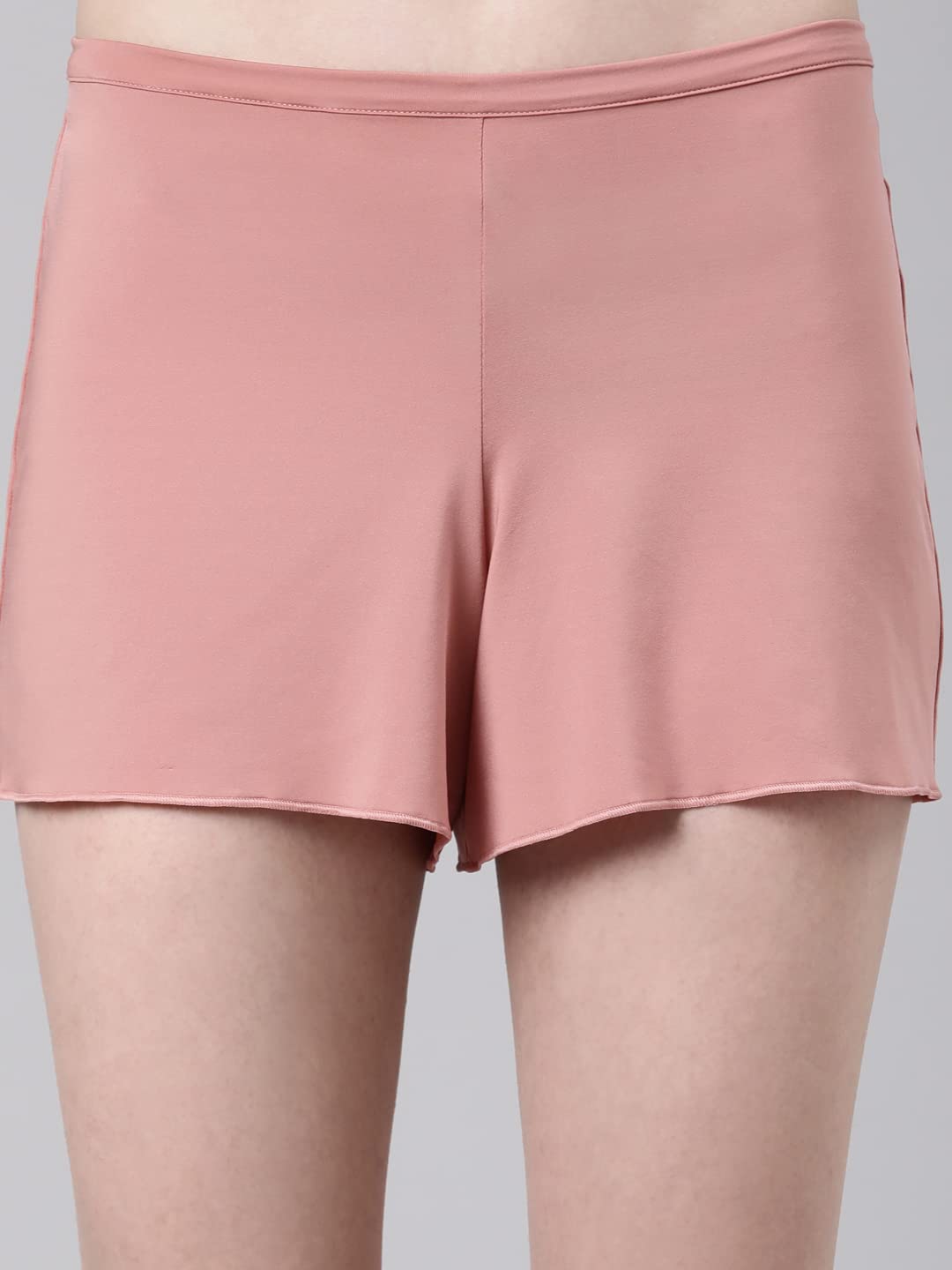 Enamor N116 Camisole Top and Shorts Set for Women with Lace Detail Dusty Rose