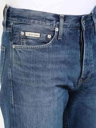 Calvin Klein Jeans Men's Straight Jeans (J3263941AA_Dark Blu Slvdge
