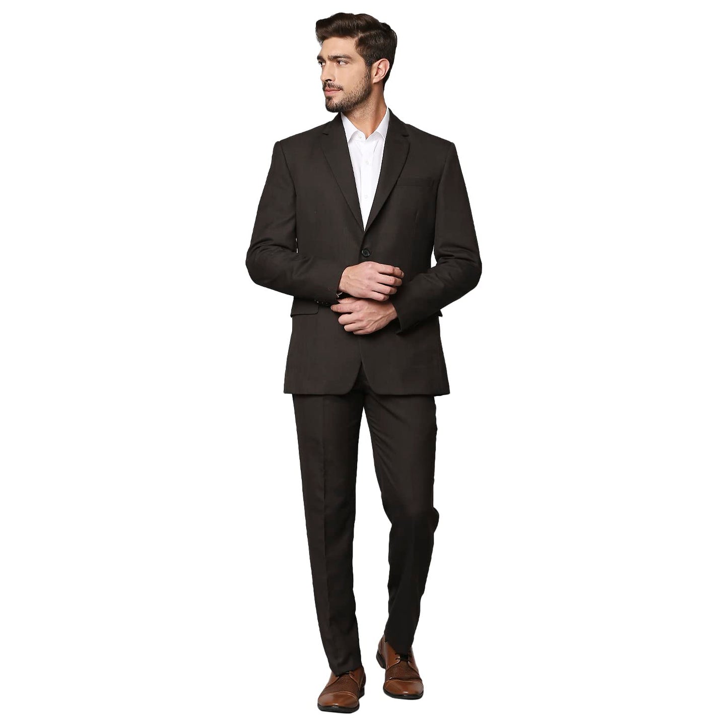 Raymond Dark Brown Suit (Size: 38)-RMDX02063-O8
