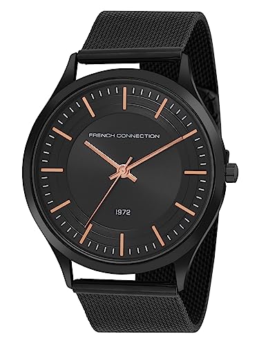 French Connection Jazz Black Round Analog Watch for Men - FCN00047G