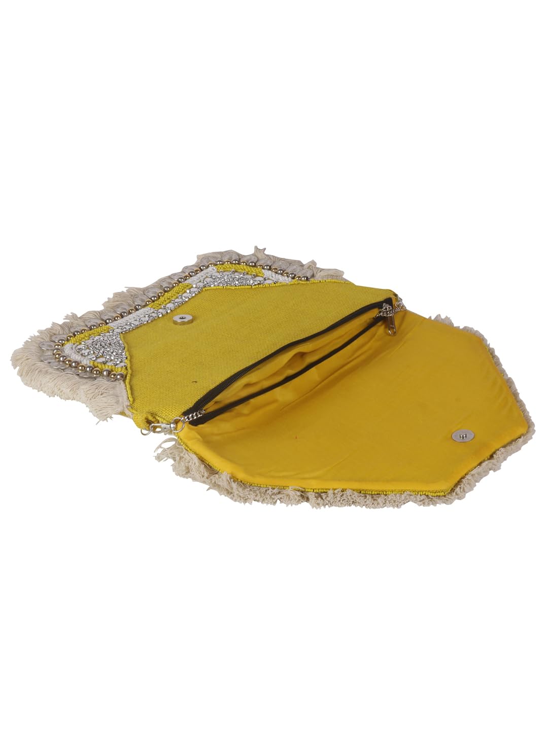 SWISNI Yellow yellow banjara boho bag II Women's Traditional Designer Clutch For Women & Girls II Banjara Boho bag
