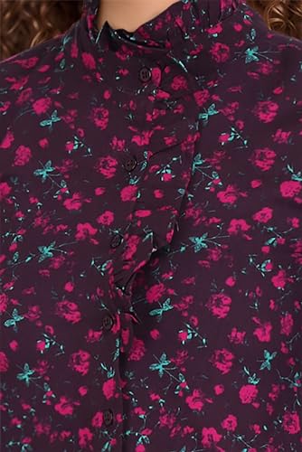 Allen Solly Girls Maroon Print Casual Top