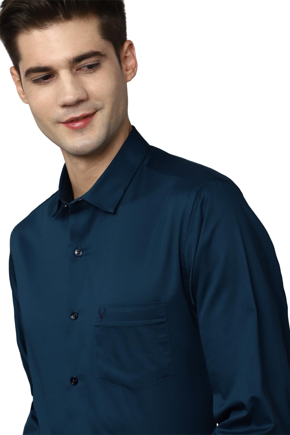 Allen Solly Men's Regular Fit Shirt (ASSFQSPF459628_Teal 42)