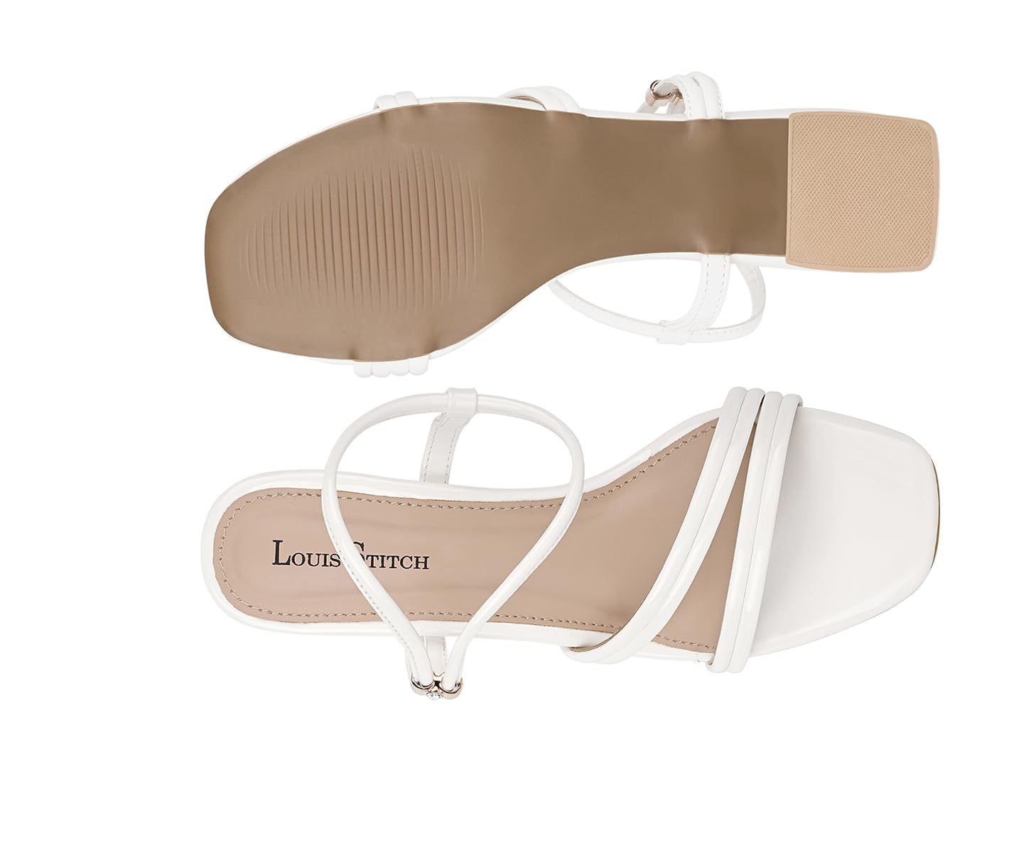 LOUIS STITCH Women’s White Block Heel Sandals | Comfortable Sandal for Ladies | LSOF-LDBH-SCWH |