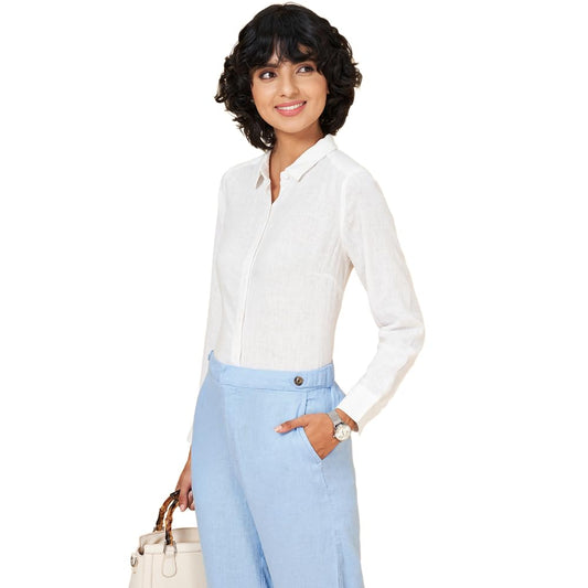 Women's Annabelle Off-White Shirt Regular Fit,Cloud Dancer, 2XL